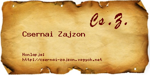Csernai Zajzon névjegykártya